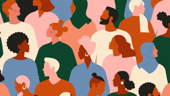 Icon design crowd of people